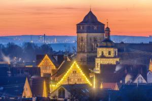 weihnachtliche Stadtansicht